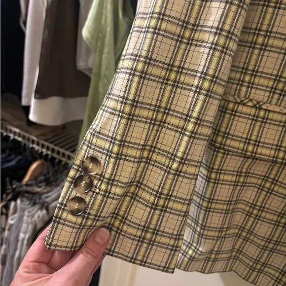 NWOT Topshop Plaid Blazer - Picture 7 of 8